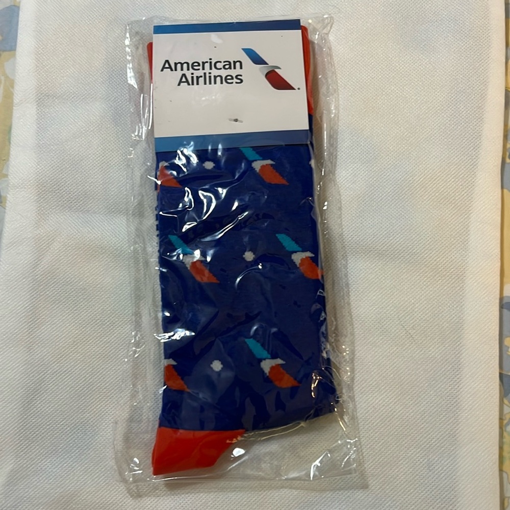 American Airlines Socks and small bag